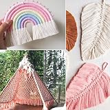 jijAcraft 3MM Pink Cotton Macrame Cord 100M String for Crafts DIY Wall Hanging view 6