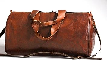 leather duffle bag amazon