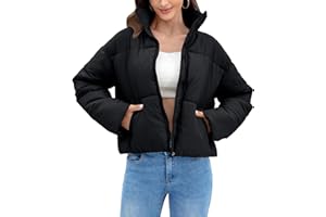 WHN Women Cropped Quilted Puffer Jacket 2025 Winter Outerwear Coat Warm Full Zipper Padded Jacket