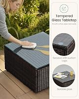 SONGMICS Garden Furniture Set PE Rattan Corner Sofa Table Cushions GGF005K05 view 7