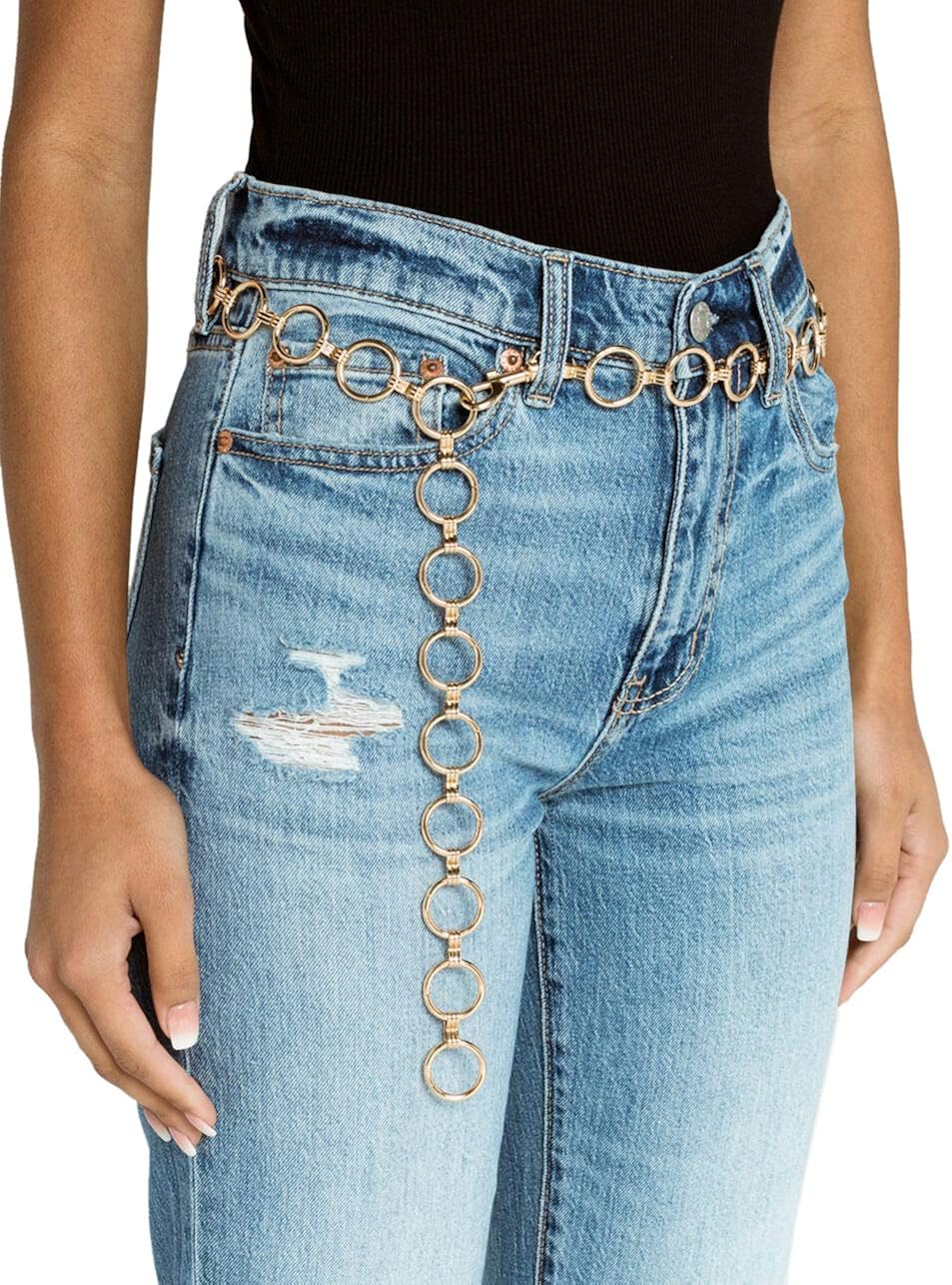 Silver Chain Belt at Amazon Women’s Clothing store