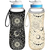 Toykee Water Bottle Sleeve for Cirkul 22 oz - 2 Pack Bottle Cover Holder Carrier with Handle Strap