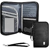 A AIKOOL Travel Document Organizer&Passport Wallet - RFID Blocking, Lightweight & Waterproof Large Capacity Travel Passport Holder Women & Men for Travel Essentials