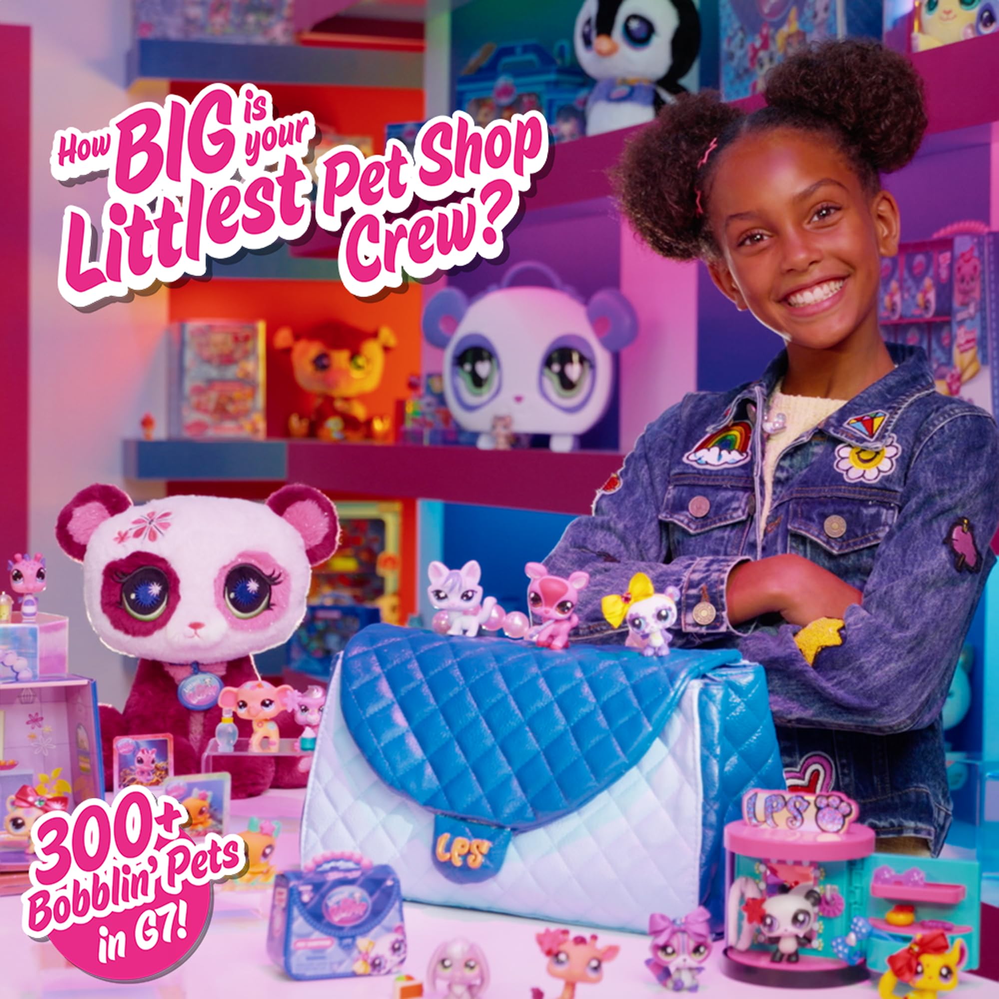 Littlest Pet Shop Cozy Campfire Play Pack - Series 4 - Gen 7 Authentic LPS Bobble Head Toy Figure, Collectible Toy Animal, Ages 4+