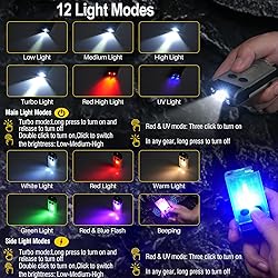 BORUIT V30 Rechargeable EDC Flashlight with 365nm