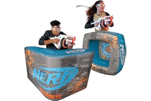 BUNKR BATTLE ZONES NERF BUNKR BattleZone Switch Gaming Chair & Footrest Set – Inflatable Gamer Seat with Bunker Cover & Target for Nerf Battles, Blaster Storage, Gaming Setup & Indoor Play
