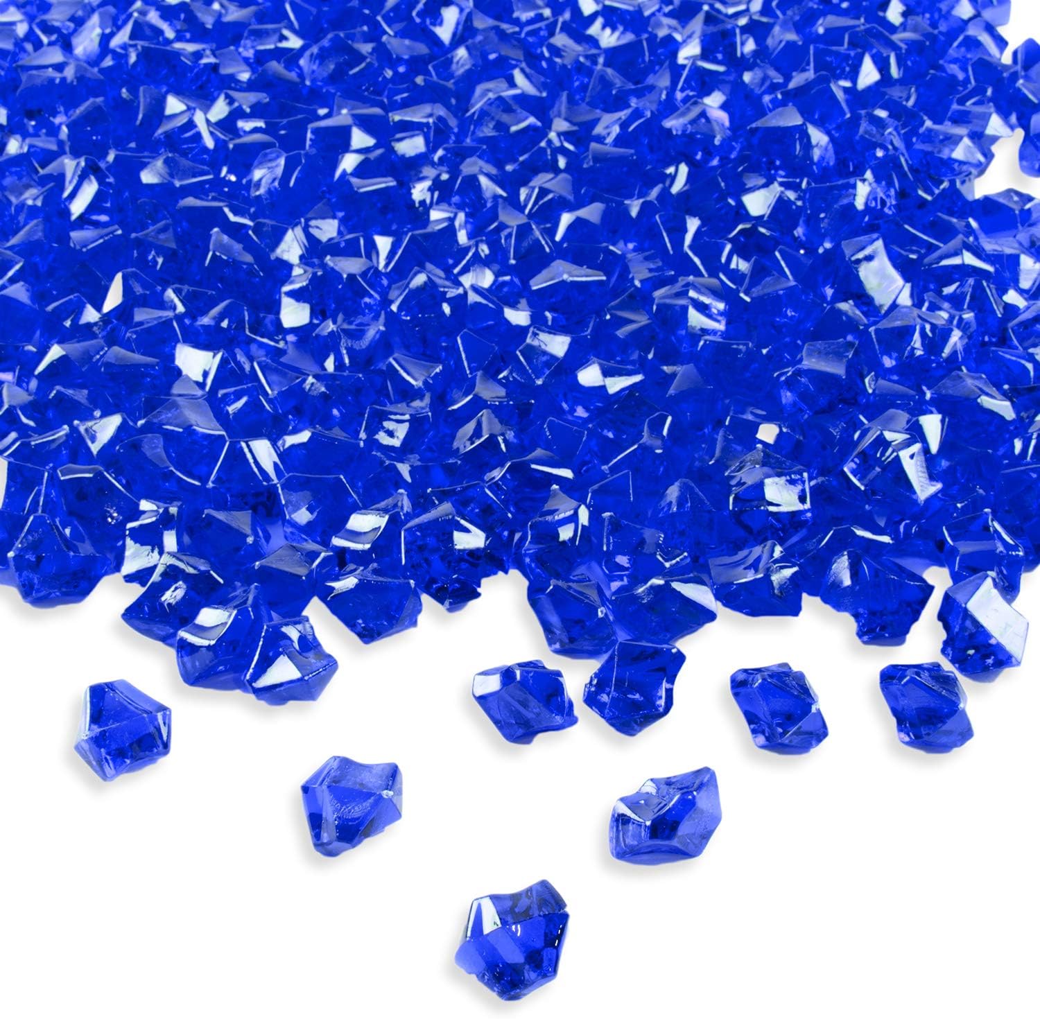 Vase Fillers - Acrylic Color Ice Rock Crystals Treasure Gems for Table Scatters, Vase Fillers, Event, Wedding, Arts & Crafts, Birthday Decoration Favor (190 Pieces) by Super Z Outlet® (Royal Blue)