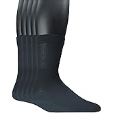 Yomandamor Men's 5 Pairs Quarter Diabetic/Dress Socks With Seamless Toe and Non-binding Top