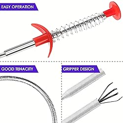 Drain Snake, Drain Clog Remover - Gutter Cleaning