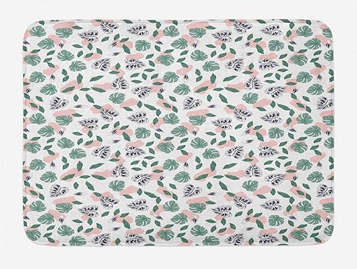 N\A Alfombra de baño de Colores Hawaianos, Hojas dispersas Que Caen