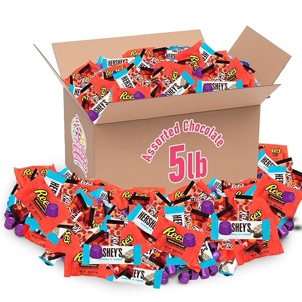 ASSORTED CHOCOLATE CANDY VARIETY PACK, 5LB PACK OF...