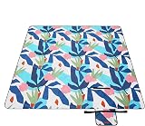 SONGMICS Large Picnic Blanket 200x200cm Water Repellent Multicoloured Fern