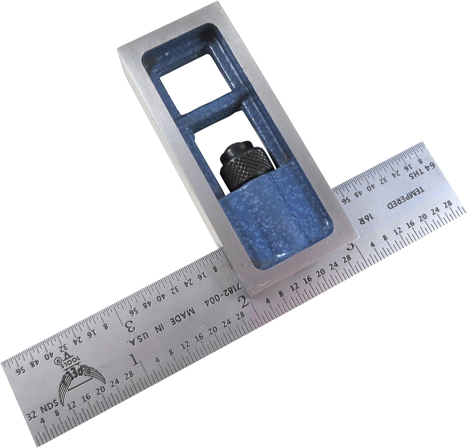 PEC Tools7104-164 4" 16R Double Square, reads 32nds, 64ths, 50ths, 100ths.