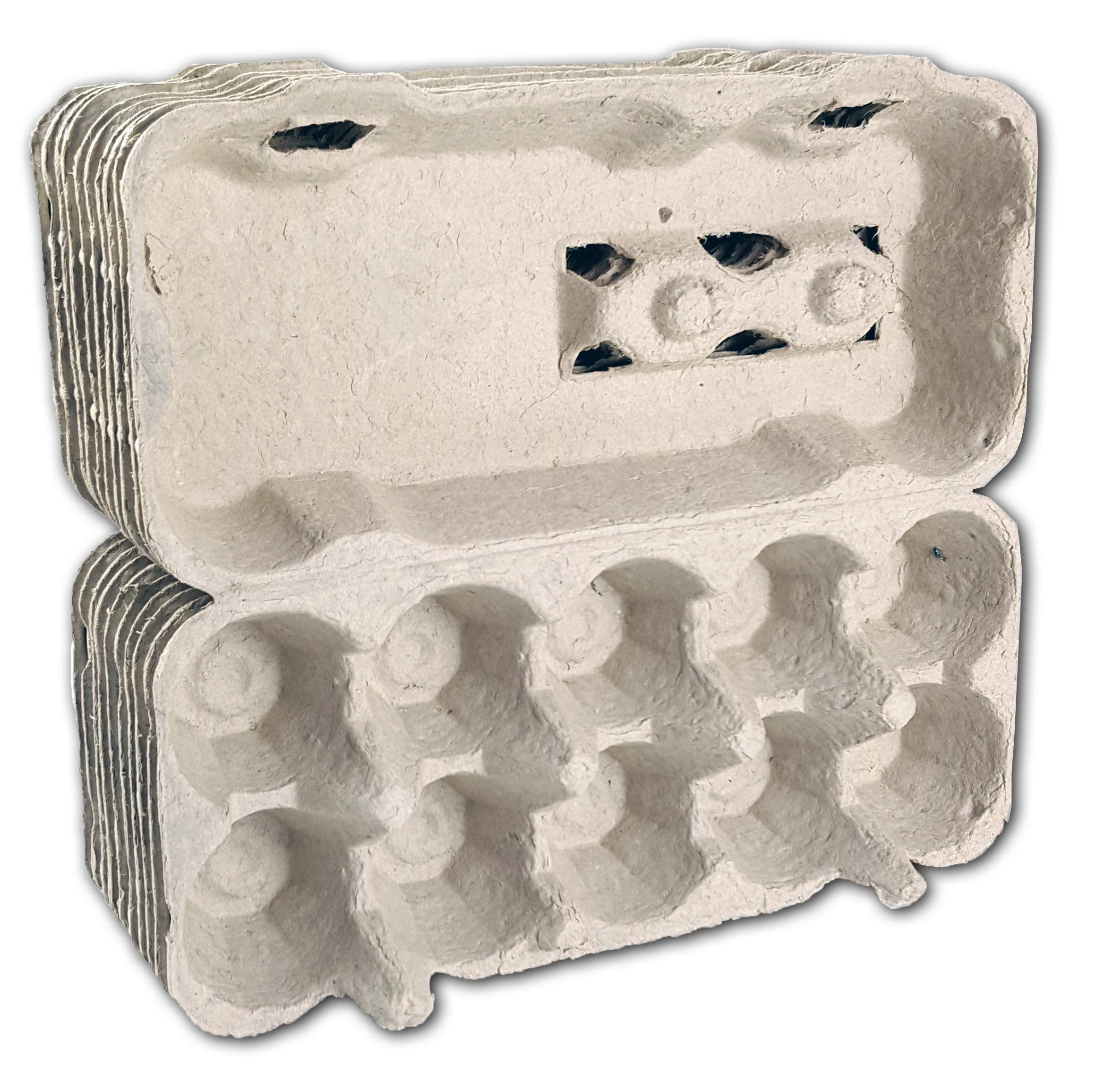 Ingbertson Egg Boxes for Eggs/Egg Boxes for Chicken Eggs Without Print Egg Cardboard Egg Shells Egg Boxes (10, for 10 Eggs, Grey)