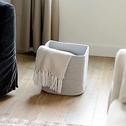 NaturalCozy Storage Cubes 11 Inch Cotton Rope Woven