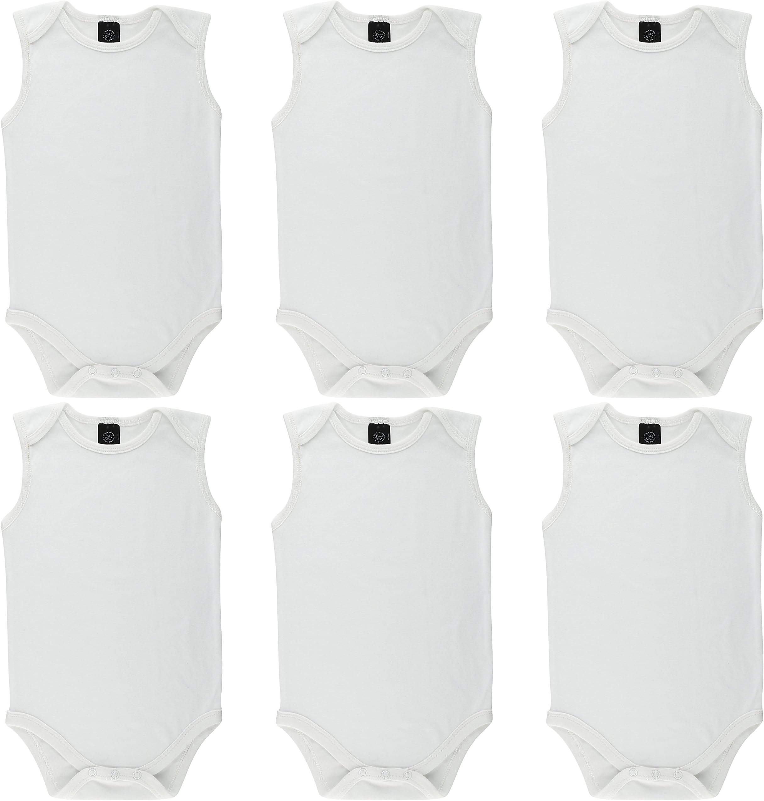 Little Pipers Baby Soft Natural Cotton White Undershirts Bodysuits