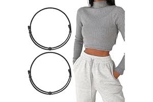 WHIPPY 2Pack Tuck Band Tool for Women Elastic Stretch Belts Tucking Shirts Sweater Cropping Belt Adjustable Crop Band for Top