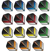 RED DRAGON Hardcore Selection Standard Dart Flights - Extra Thick 100 Micron Replacement Flights for Stable Throwing Performance - 12 Flights (4 Sets)