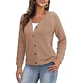 REDHOTYPE Women's Cardigans Sweater Casual Long Sleeve Open Front Cardigan Button Down Knit Chunky Outwear Coats