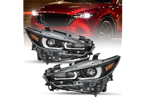 SOCKIR Without AFS Headlight Assembly Replacement for 2022-2024 Mazda CX-5 Full LED Headlamps Driver and Passenger Side