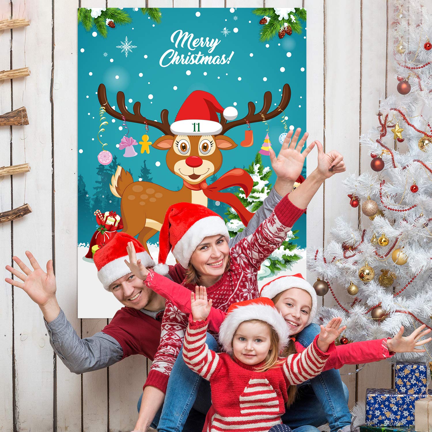 Pin The Santa Hat on The Reindeer