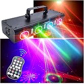 Party Lights DJ Disco Lights, 3D Effect Sound Sensing Laser Flash Stage Projector Home Show Christmas Halloween Party Birthday Decorations Club KTV Bar Karaoke Dance