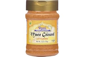 RANI BRAND AUTHENTIC INDIAN PRODUCTS Rani Mace Ground (Javathri) Powder, Spice 2.5oz (70g) PET Jar ~ All Natural | Vegan | Gluten Friendly | NON-GMO | Kosher | Indian Origin