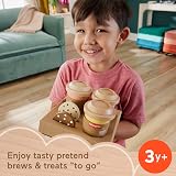 Fisher-Price Wooden Takeaway Coffee Set 15 pieces FSC Montessori Toy HXT85 view 2