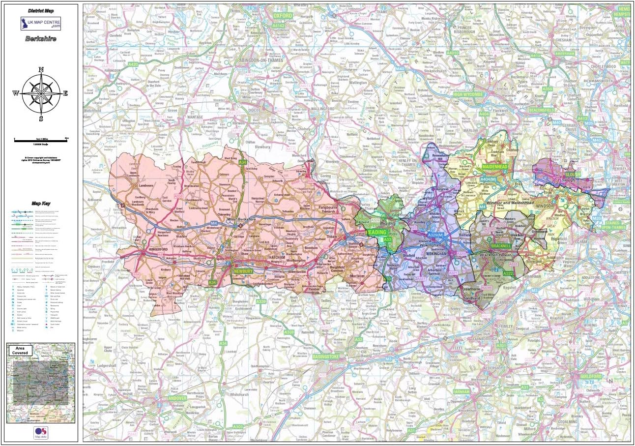 Berkshire County Boundary Map Folded Standard Paper Amazon co uk Berkshire County Boundary Map Folded Standard Paper Amazon co uk