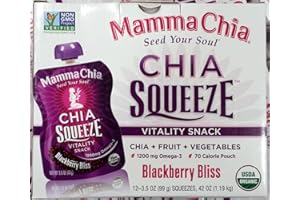 Mamma Chia Organic Chia Squeeze Pouch Vitality Snack (12/3.5 Net Wt 42 Oz),