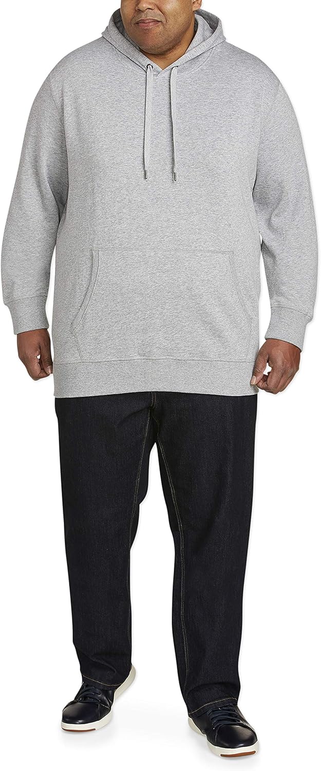  Essentials Men's Big & Tall Hooded Fleece Sweatshirt fit by DXL: Clothing