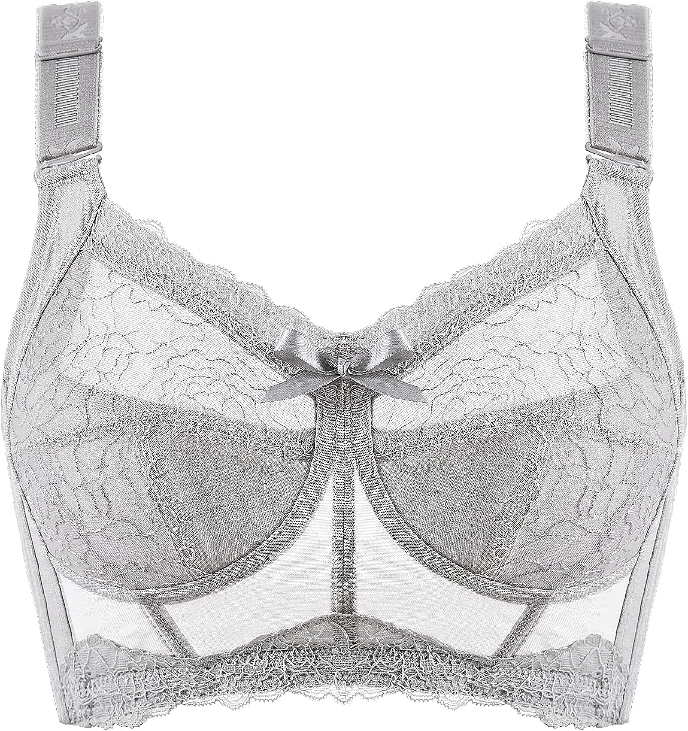 Baetty Women Wireless Minimizer Thin Cup Bras Unpadded Padless Wide