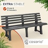 CASARIA Orchidea 3-Seater Garden Bench | Durable Weather-Resistant Plastic view 4