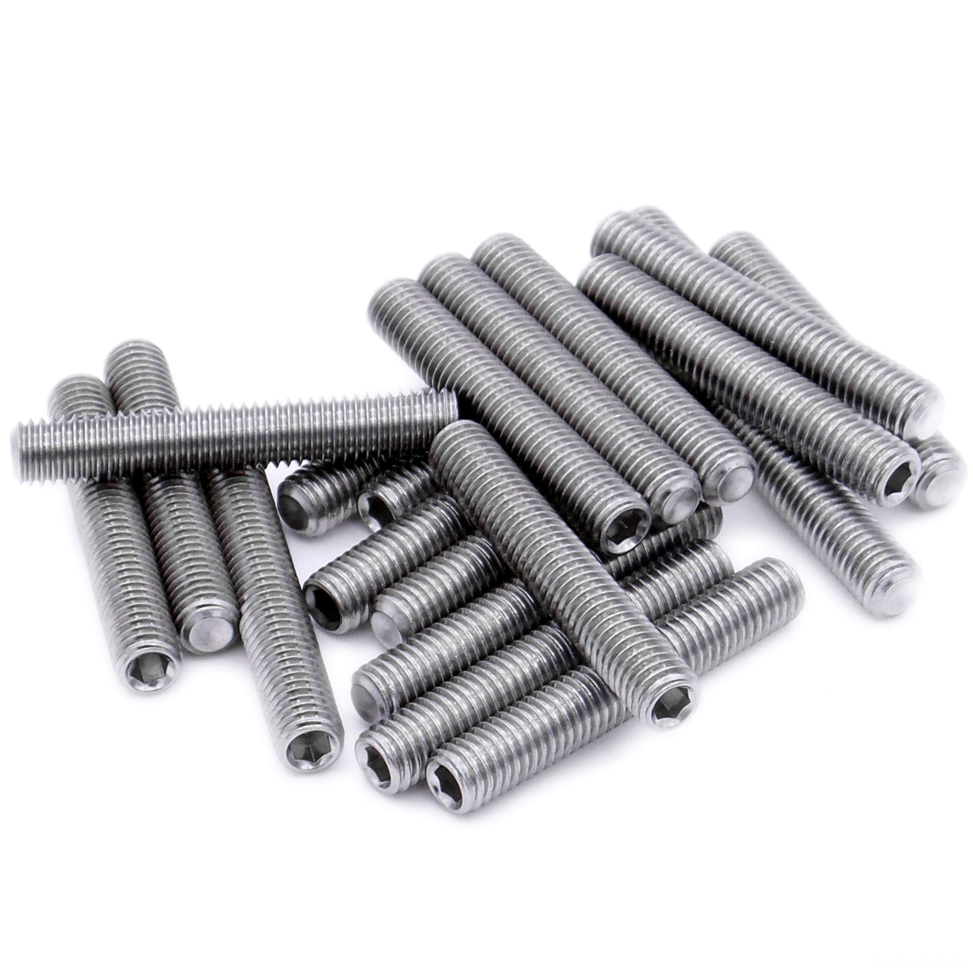 M5 (5mm x 8mm) Hex Socket Grub Screw (Cup Point) - Stainless Steel (A2) (Pack of 20)