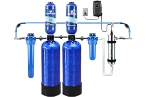 Aquasana Whole House Well Water Filter | 500K Gallons | UV, Carbon & KDF | Salt-Free Softener Alternative | Install Kit | Tackles up to 99.99% Chlorine, Bacteria, Viruses & Scale | EQ-WELL-UV-PRO-AST