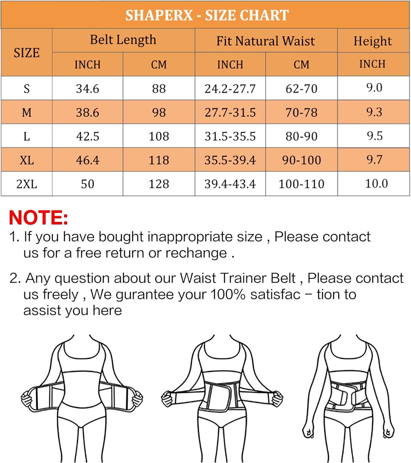 shaperx women waist trainer belt