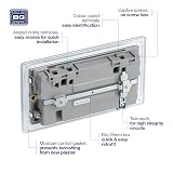 BG Electrical Screwless Flat Plate Double Switched Power Socket with USB view 4