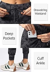 SANTINY Women's Joggers Pants Pockets Drawstring