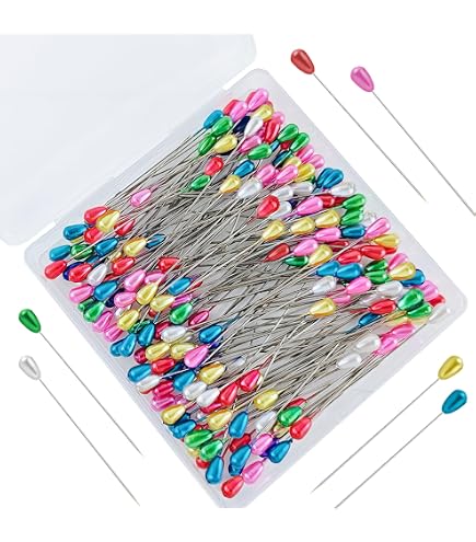 thumbnail image 2 of 100 Pcs Head Pins Clear Corsage Pins Diamante Head Pins Flower Pins Long Wedding Bouquet Pins Crystal Pins Bridal Diy Sewing Craft Boutonniere Decora 2 of 9