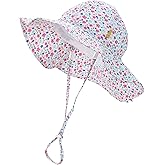 DASMINI Baby Girls Sun Hat Cute Flower Toddler Summer Outdoor Infant Beach Wide Brim Flowers and tie dye