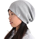 CHARM Womens Slouchy Cotton Beanie Hat - Mens Baggy Slouch Chemo Hat Japanese Style