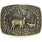 Superkred Western Belt Buckle for Men - Deer Belt Buckle Cowboy Belt Buckles Western BeltsBuckles for Men & Women Boys