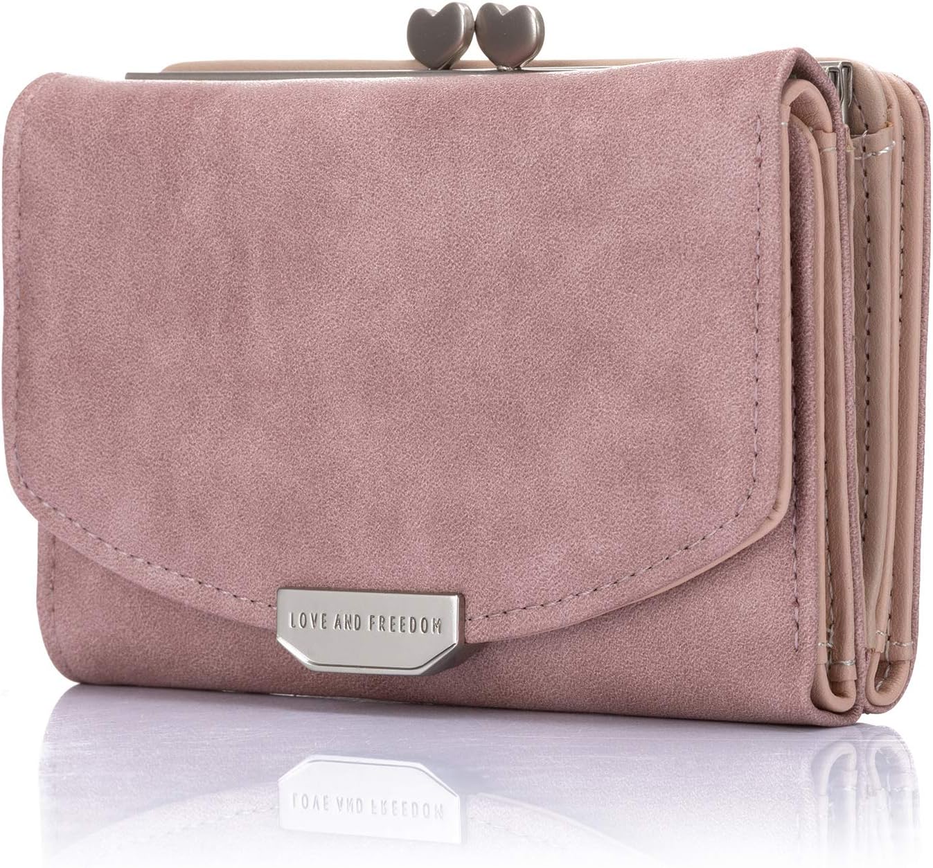 Womens Leather Wallet RFID Blocking Credit Card Holder Multi Card with Zipper