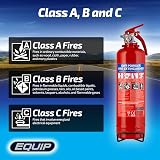 Equip 1KG ABC Dry Chemical Fire Extinguisher with Wall Bracket Home Car Use view 3