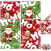 MOSHAKALA 40 Pcs Christmas Bags with Handles- Goodie Bags, Cute Elves Santa Claus Plastic Candy Candy Bags for Party Decorations Supplies Favors (Christmas)