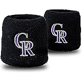 Franklin Sports MLB Team Licensed Baseball Wristbands - MLB Team Logo Sweat Wristbands - Great for Costumes + Uniforms - Pair