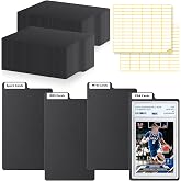 100 PCS 3.3 x 5.8 Inch Trading Card Dividers with Labels Vertical Plastic | Card Dividers Graded Card Size Case Divider Frosted Card Separators for PSA MTG Sports Games Case Organizer