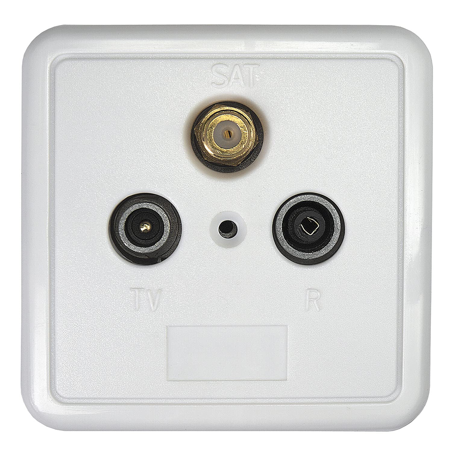 Axing SSD 2-00 wall socket outlet for Satellite and terrestrial with Cover plate and installation frame white