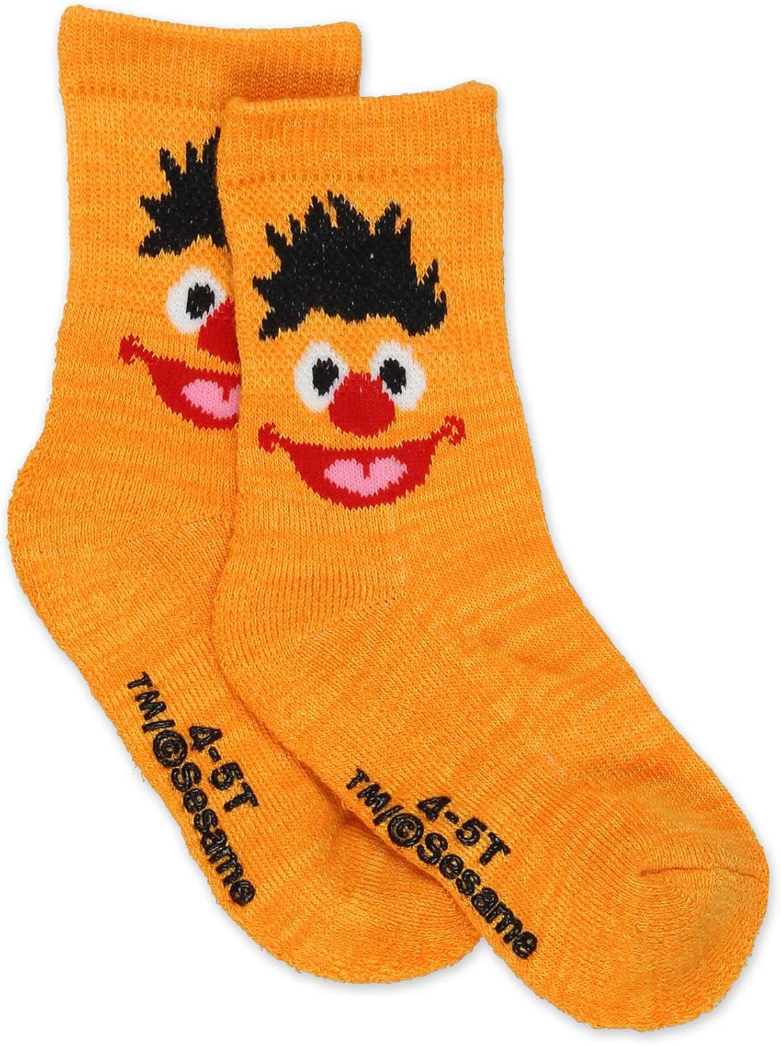Sesame Street Elmo Boy's Girl's Multi Pack Crew Socks with Grippers (Baby/Toddler): Clothing