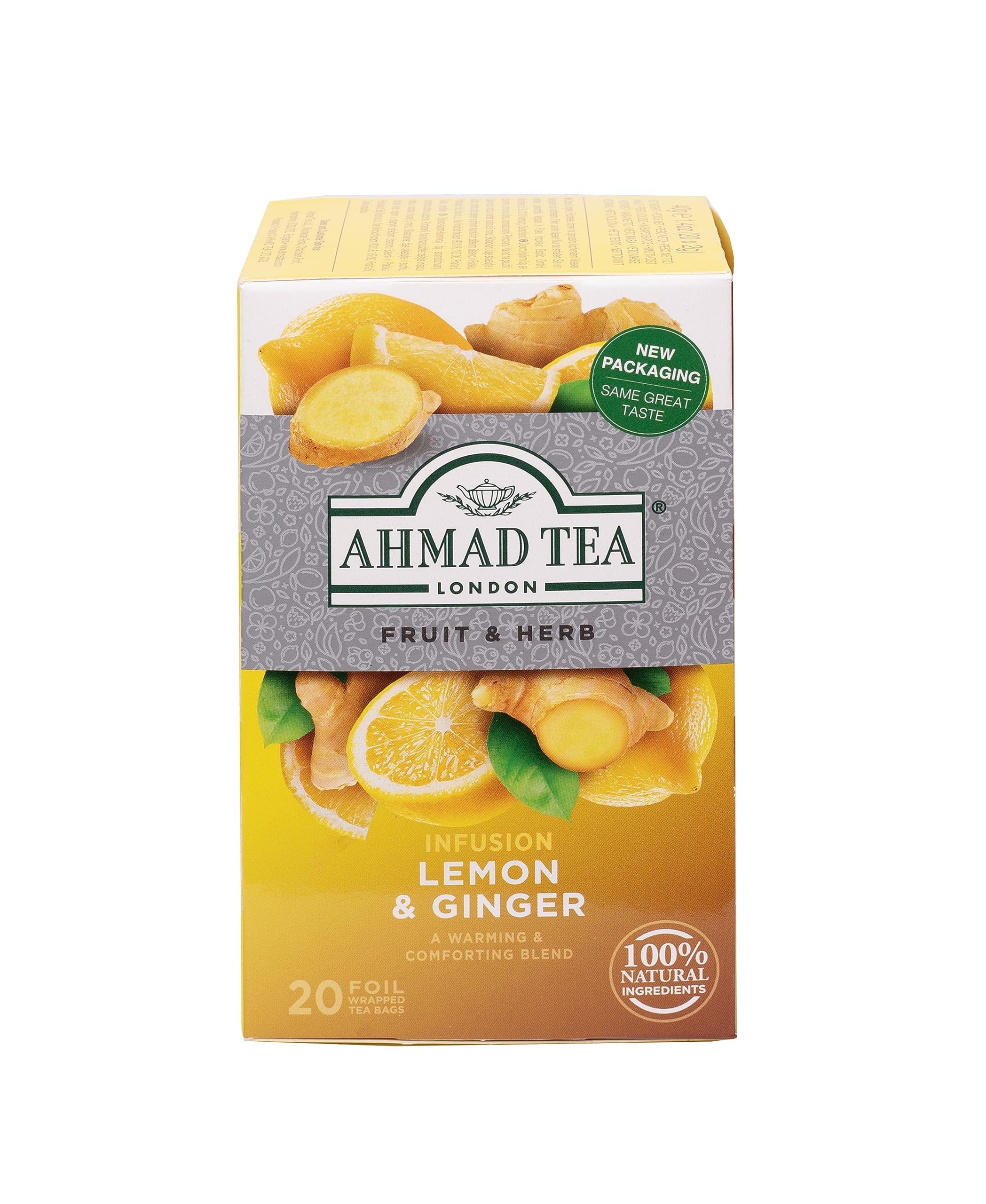 Ahmad Tea Lemon & Ginger Fruit & Herbal Infusion - 20 Teabags